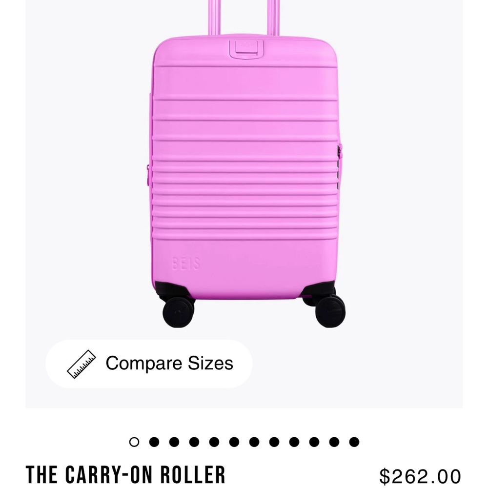 Beis Carry On luggage - Berry Hot Pink